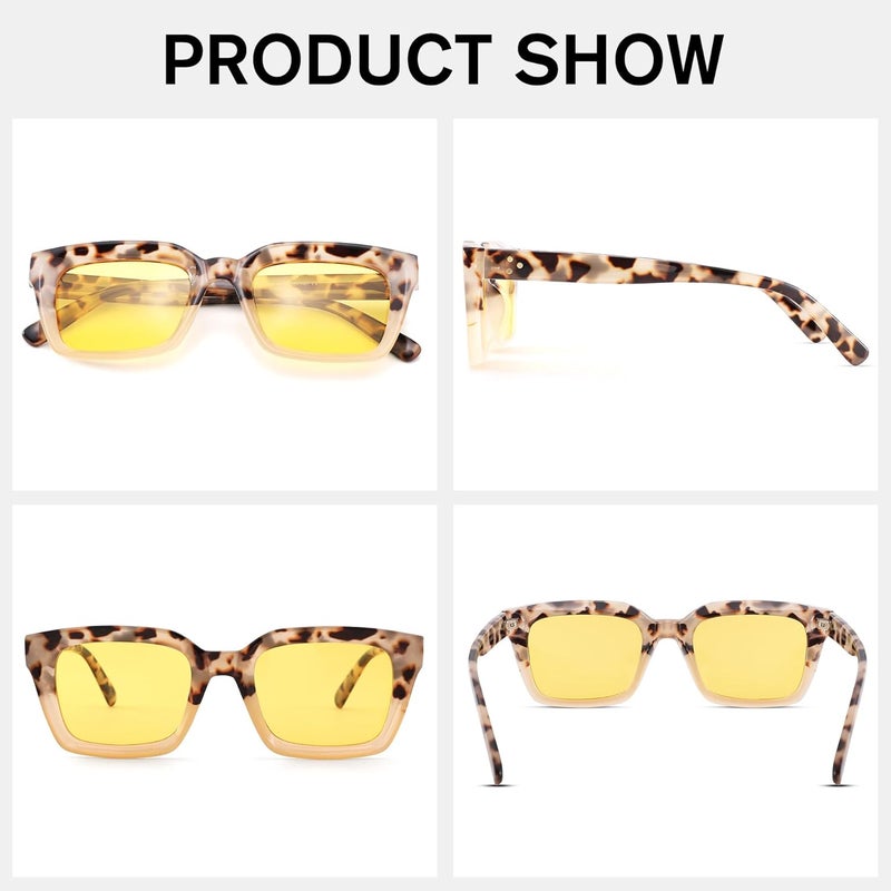 COASION Classic Non-prescription Clear Lens Eyeglasses for Women Thick Square Frame Eyewear - Image 2